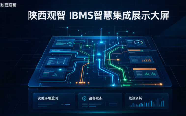 陕西观智 楼宇自控IBMS集成可视化大屏 建筑设备监控中枢