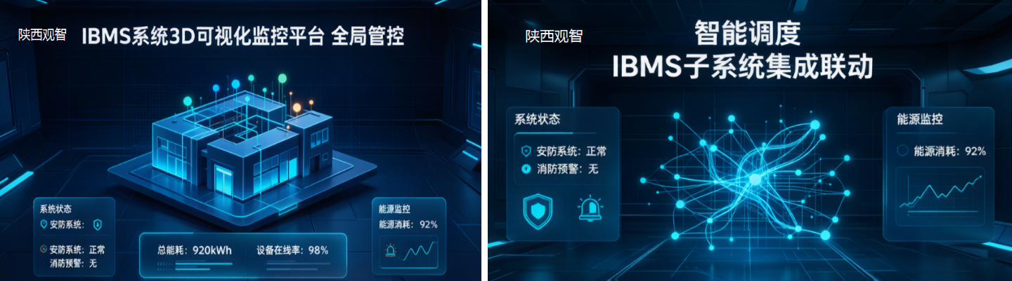 陕西观智 IBMS系统3D可视化监控平台 全局管控-IBMS子系统集成联动 智能调度