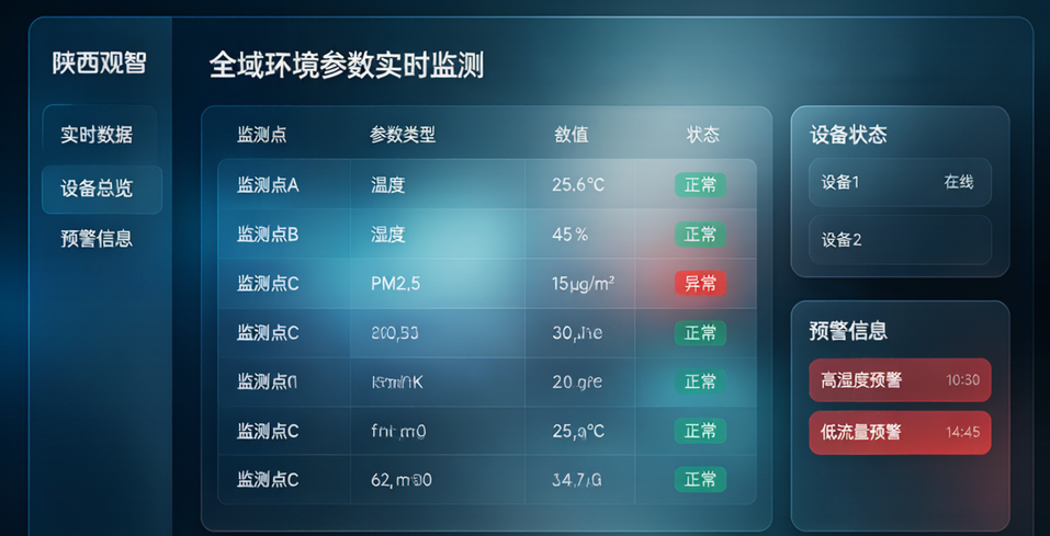 各类环境监测系统 全域环境参数实时监测平台